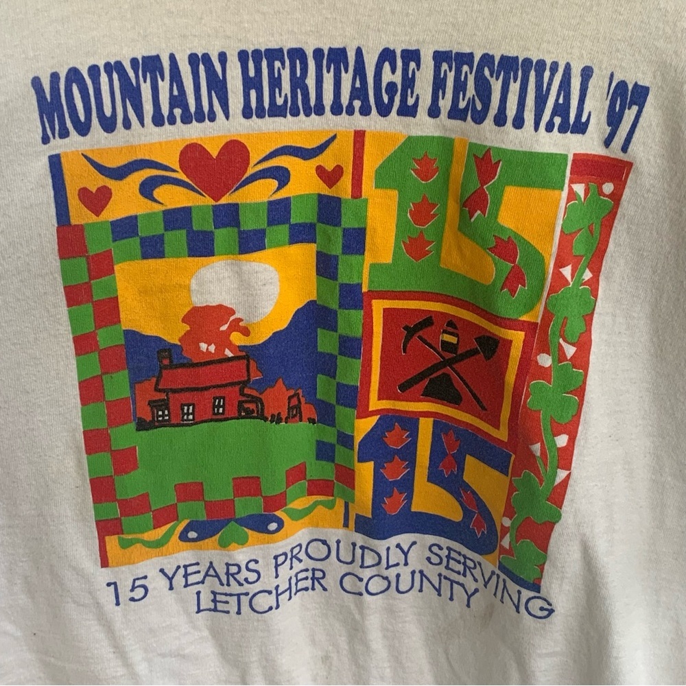 Vintage Mountain Heritage Festival 1997 Letcher County Ky Tee Shirt Adult XL 90s